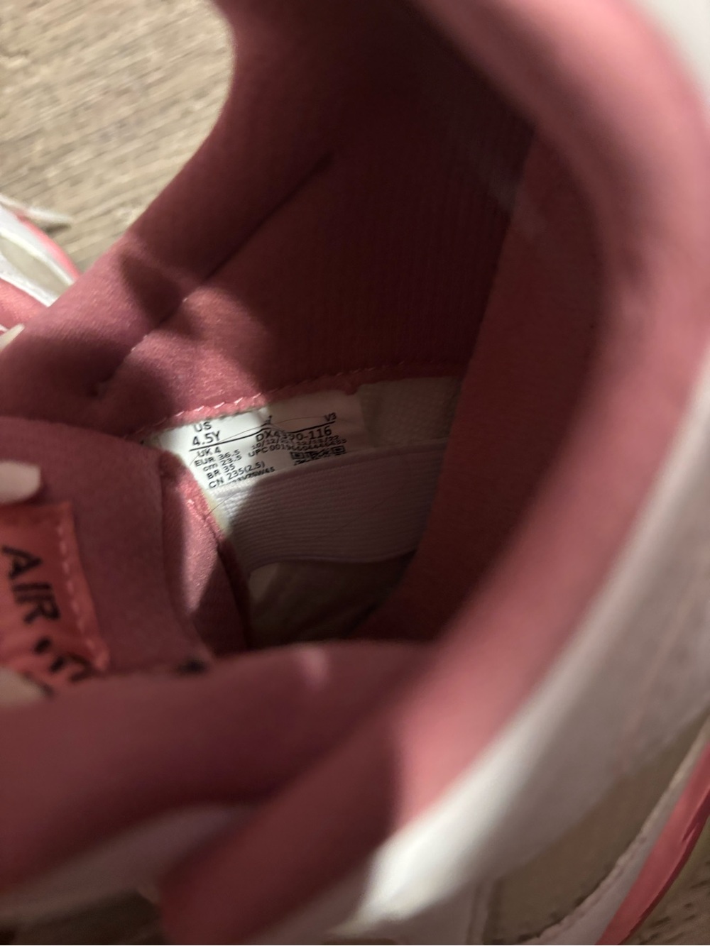 Jordan White & Pink Low-Top Retro Sneakers - Picture 3 of 4